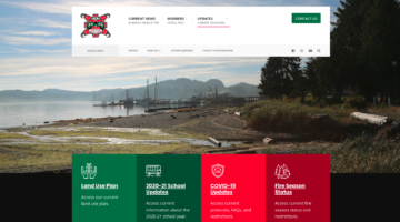 Quatsino First Nation website preview